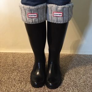 Hunter Original Tall Black Gloss Boots/Wellies 8F